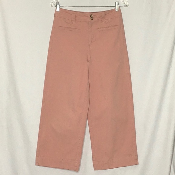 High Rise Wide Leg Cropped Pants Size 2 - Picture 1 of 8